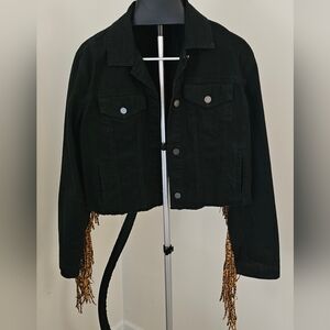 Black Fringe Women's Jacket
